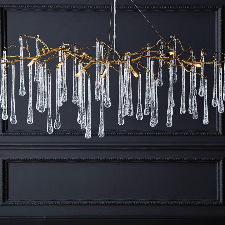 Teardrop 14 - Light Chandelier - Lacquered Burnished Brasscasivra