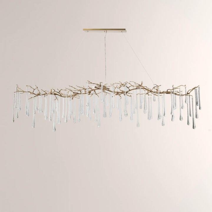 Teardrop 14 - Light Chandelier - Lacquered Burnished Brasscasivra