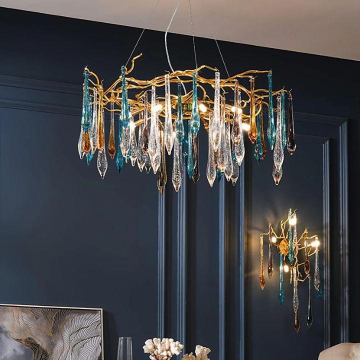 Teardrop Crystal Chandelier - Dia 39.4″(100cm) x H 23.6″(60cm)casivra