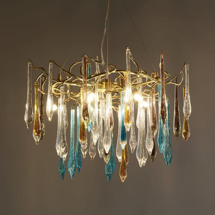 Teardrop Crystal Chandelier - Dia 39.4″(100cm) x H 23.6″(60cm)casivra