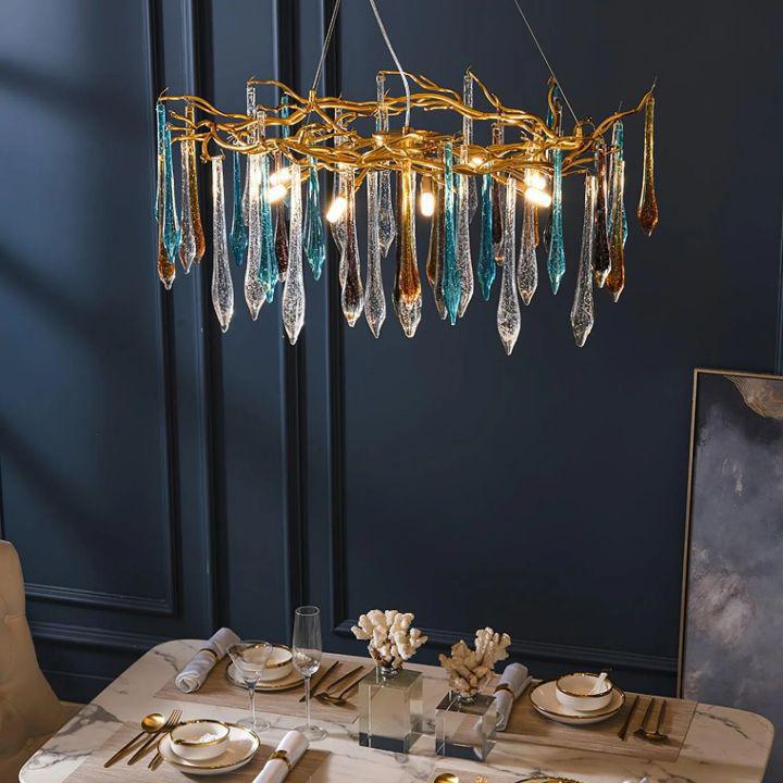 Teardrop Crystal Chandelier - Dia 39.4″(100cm) x H 23.6″(60cm)casivra
