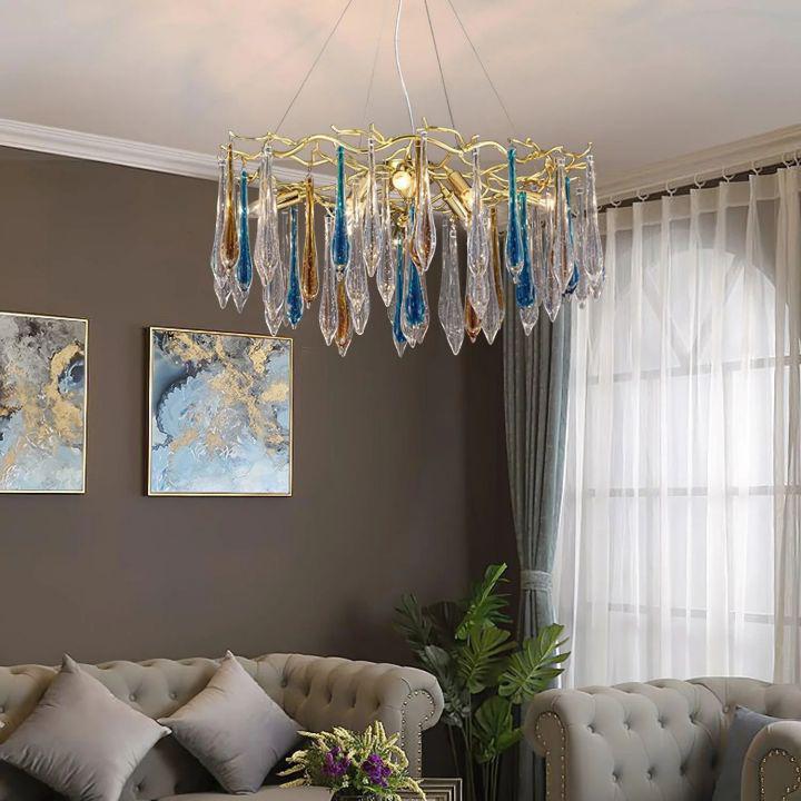 Teardrop Crystal Chandelier - Dia 39.4″(100cm) x H 23.6″(60cm)casivra