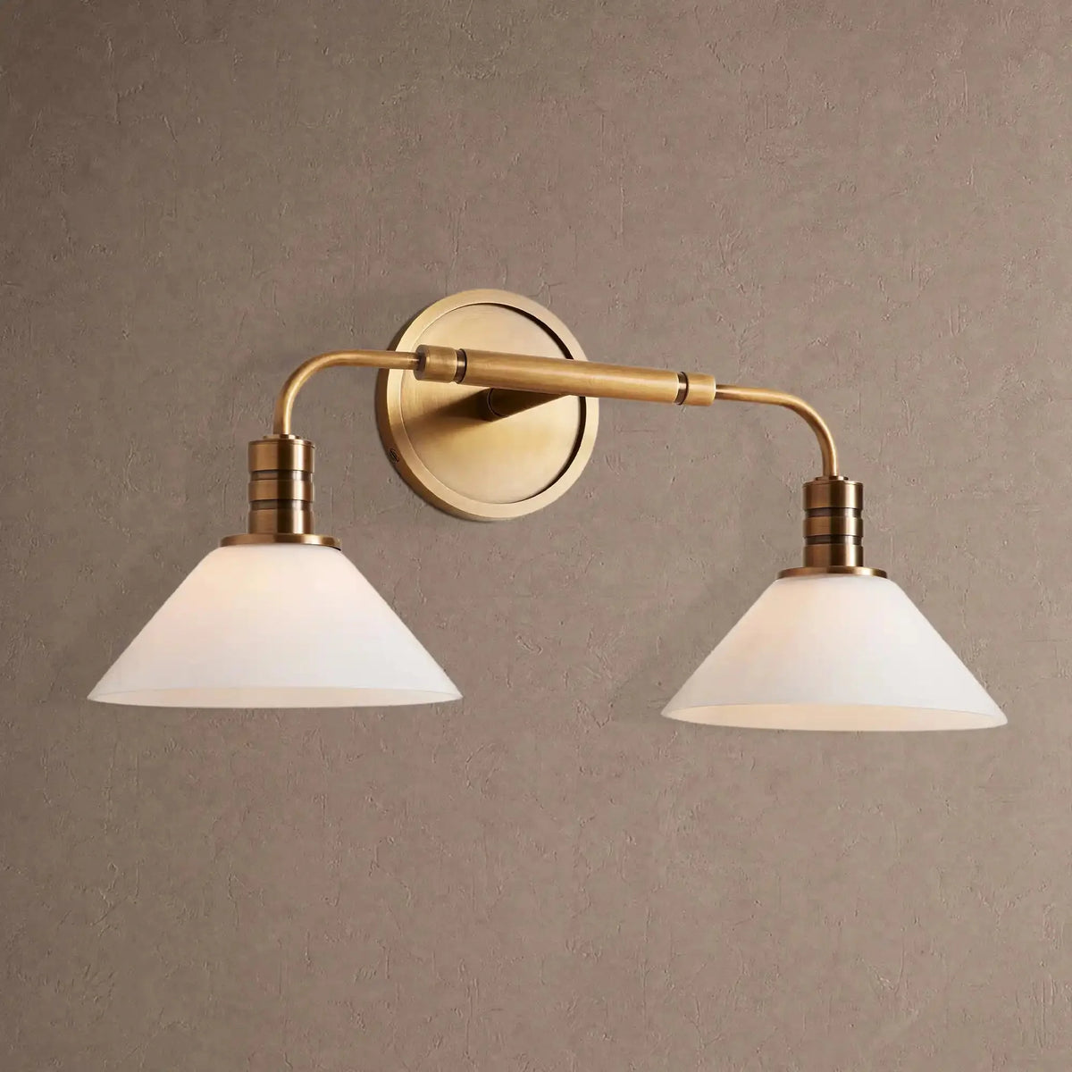 Themis Double Wall Sconce - MilkBrasscasivra