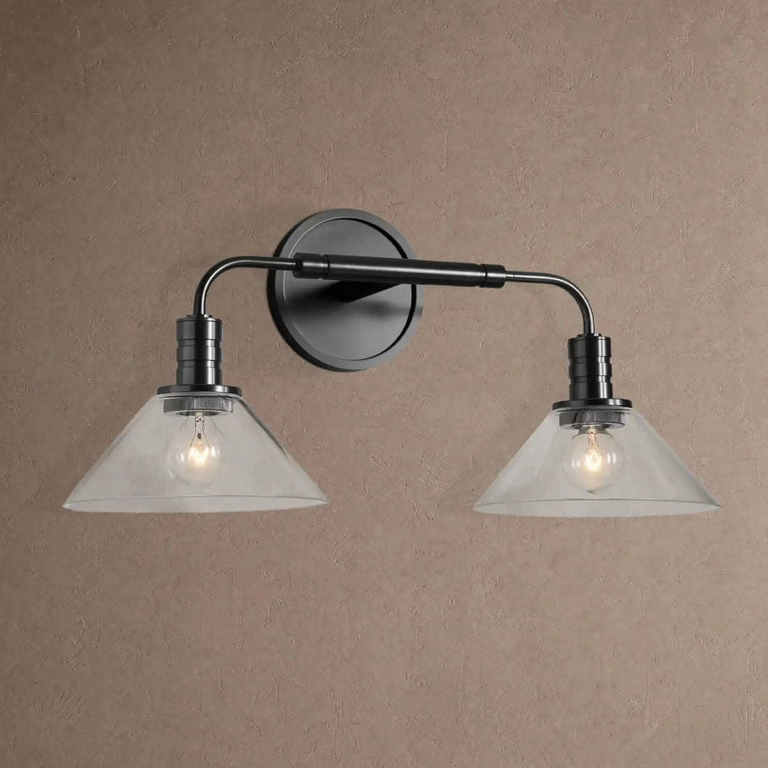 Themis Double Wall Sconce - ClearBrasscasivra