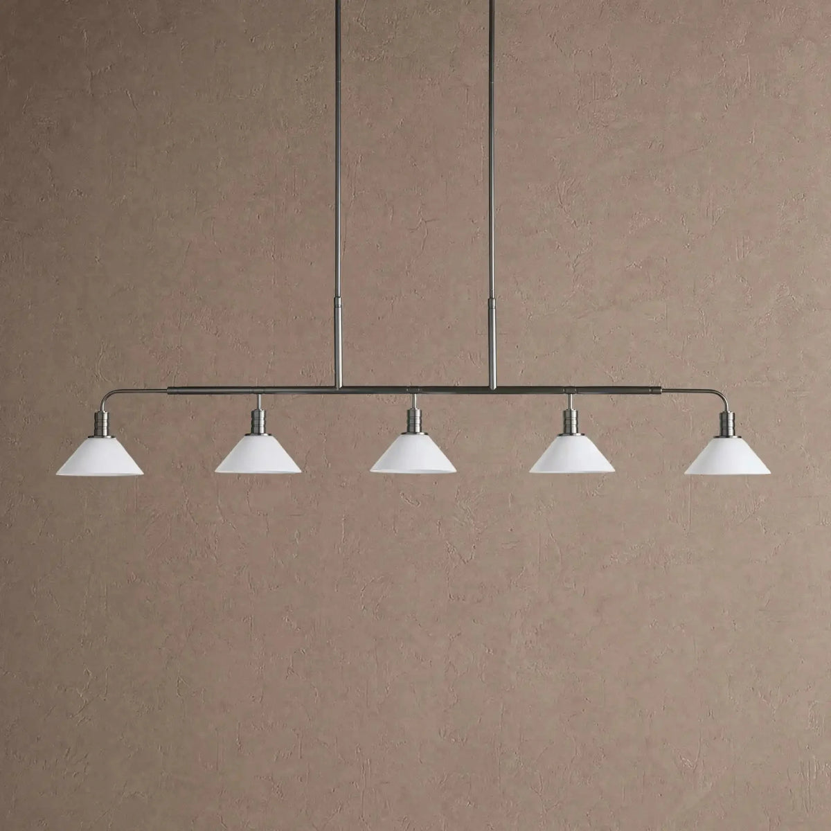 Themis Glass Linear Chandelier - 60"MilkBrasscasivra