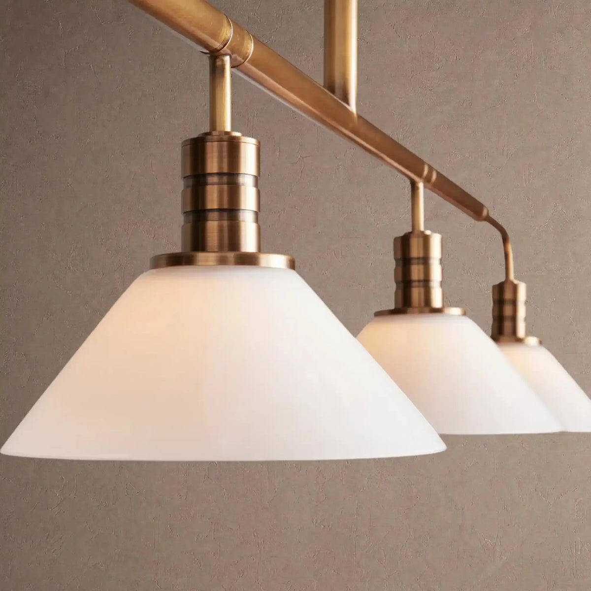 Themis Glass Linear Chandelier - 60"MilkBrasscasivra