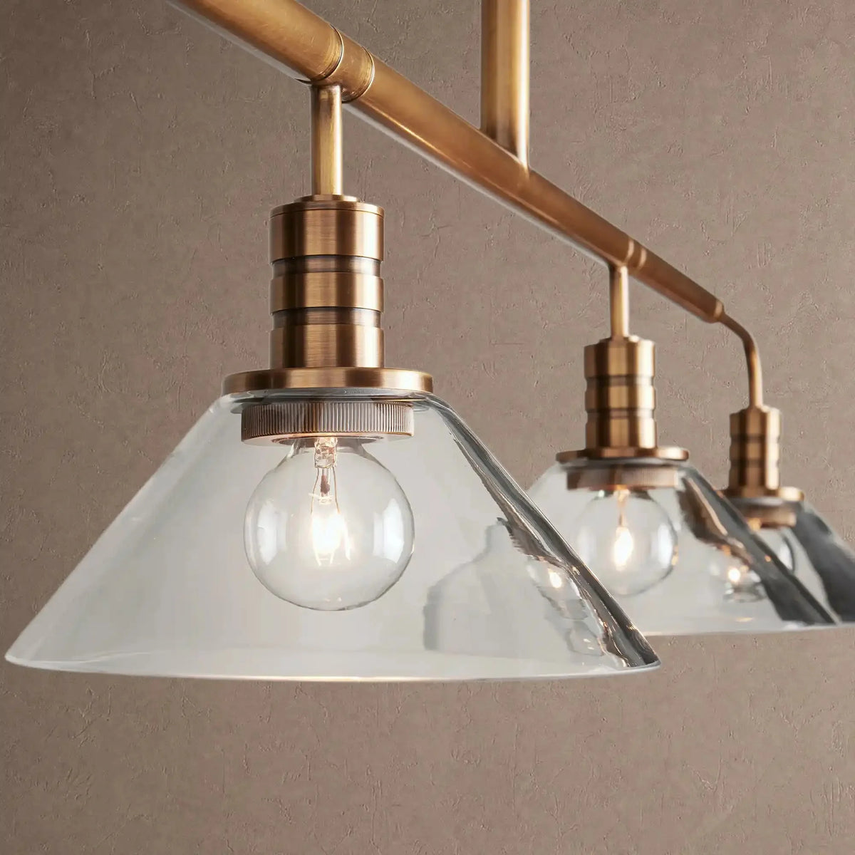 Themis Glass Linear Chandelier - 60"MilkBrasscasivra