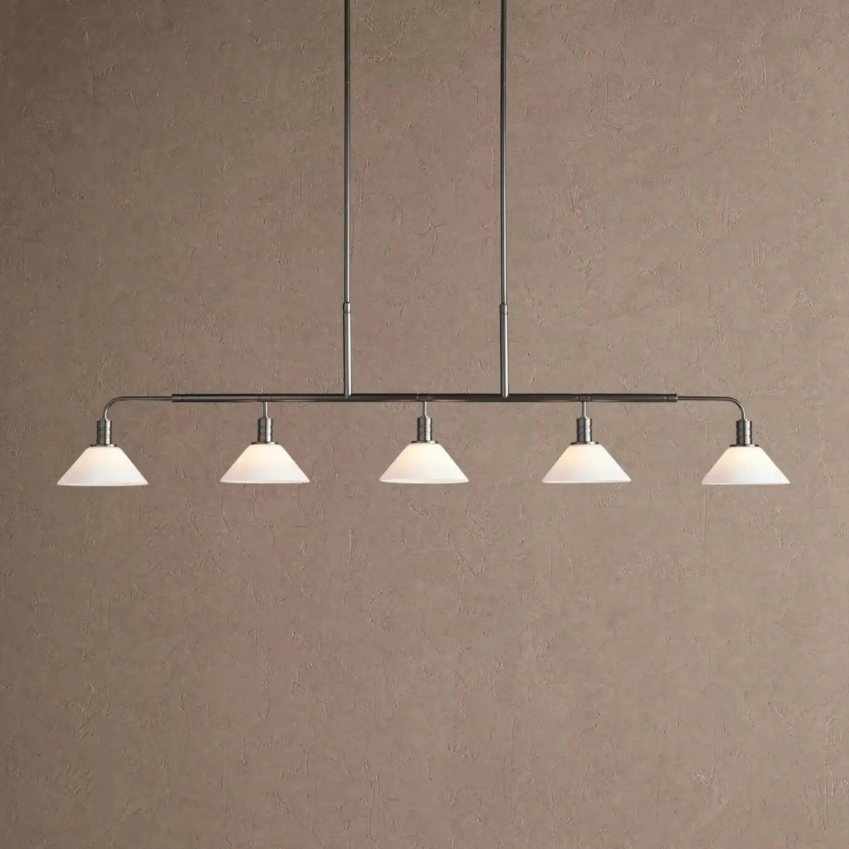 Themis Glass Linear Chandelier - 60"MilkBlackcasivra