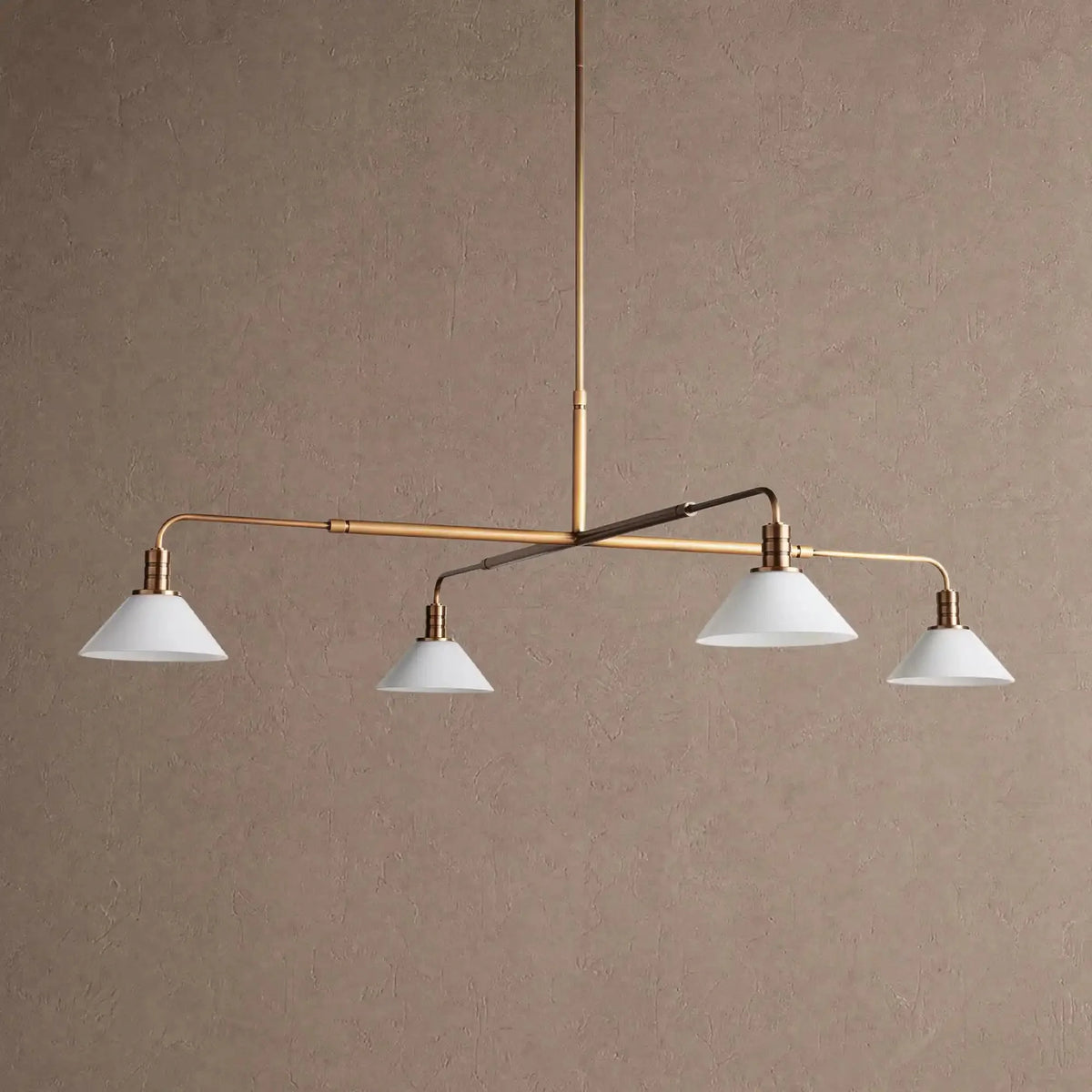 Themis Glass Round Chandelier 30'' 52'' - 52''BrassMilkcasivra
