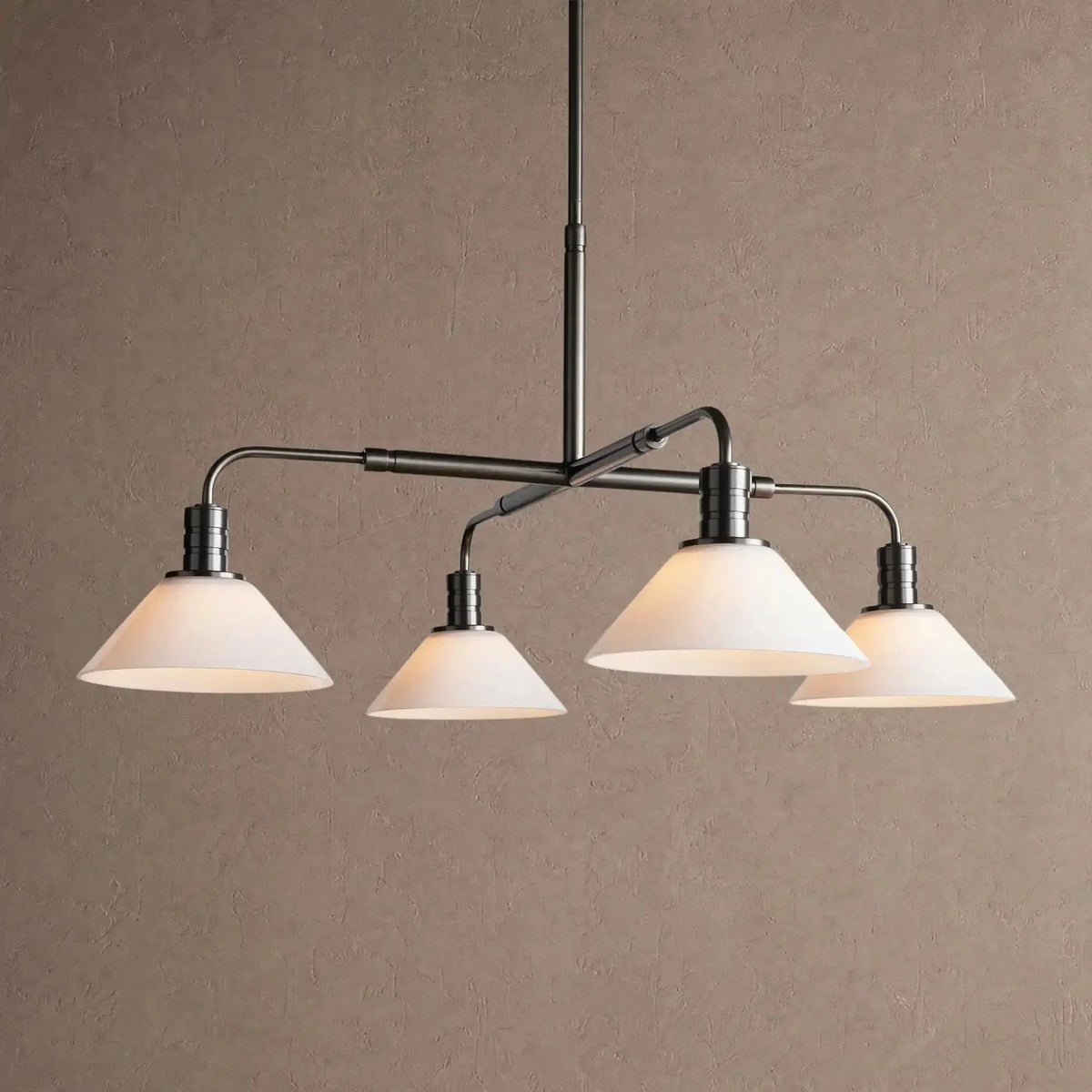 Themis Glass Round Chandelier 30'' 52'' - 30''BlackMilkcasivra