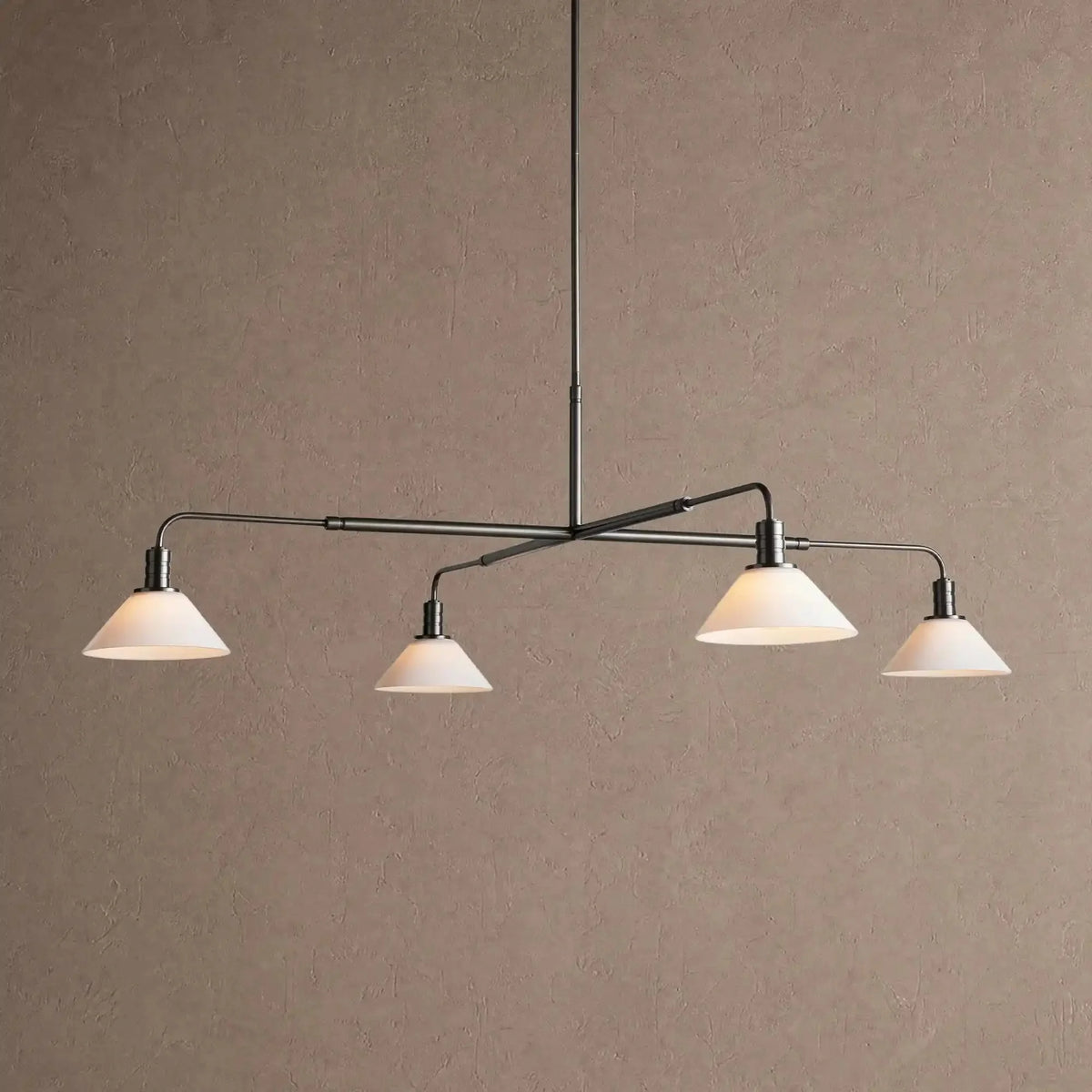 Themis Glass Round Chandelier 30'' 52'' - 52''BlackMilkcasivra