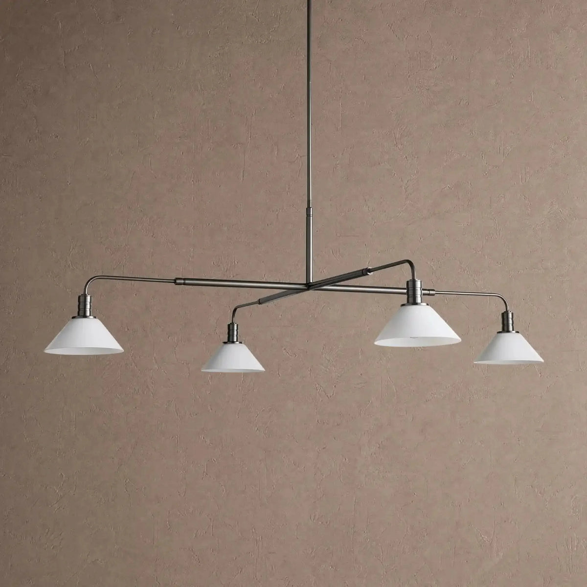 Themis Glass Round Chandelier 30'' 52'' - 52''BlackMilkcasivra