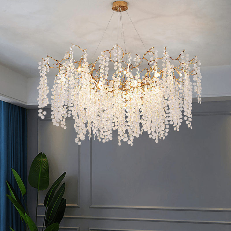 Thirza Branch Crystal Dining Room Chandelier - 39.37" Lcasivra