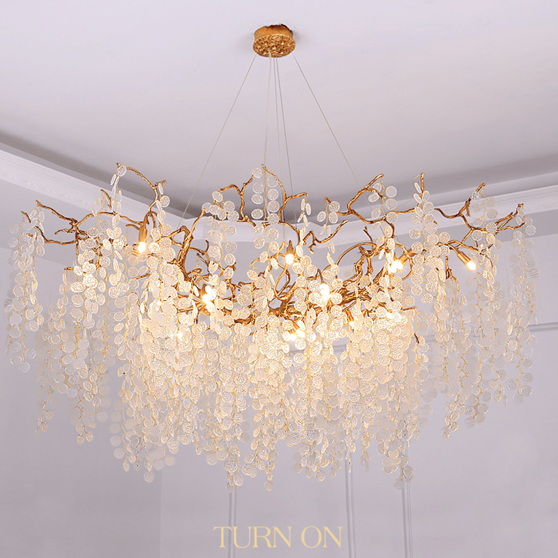 Thirza Branch Crystal Dining Room Chandelier - 39.37" Lcasivra