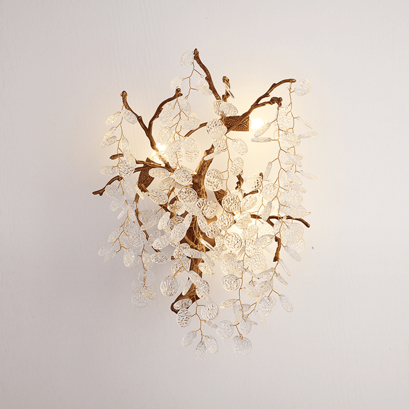 Thirza Branch Crystal Wall Sconce - casivra