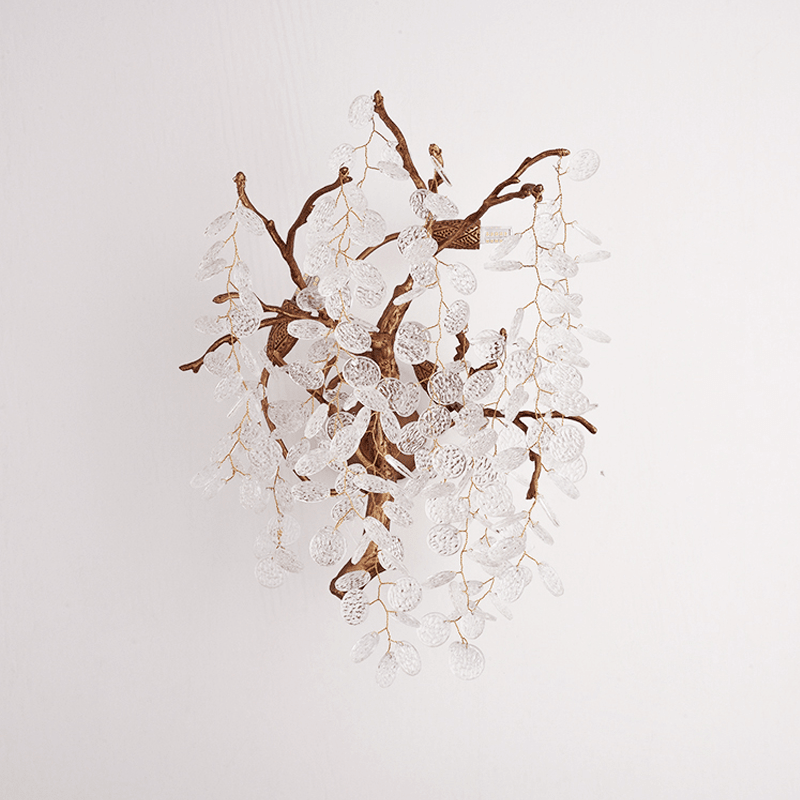 Thirza Branch Crystal Wall Sconce - casivra