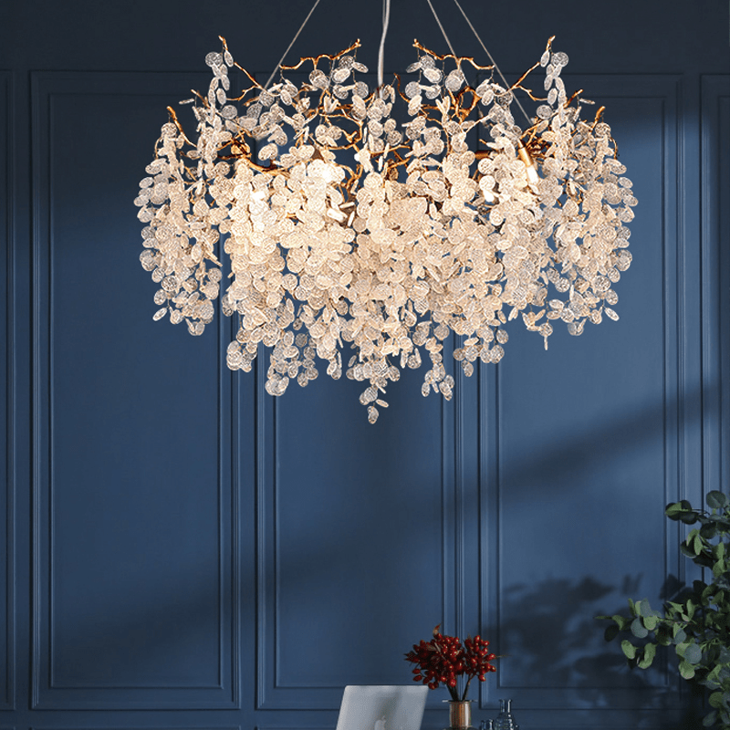Thirza Tree Branch Crystal Chandelier - 23.62" diamcasivra