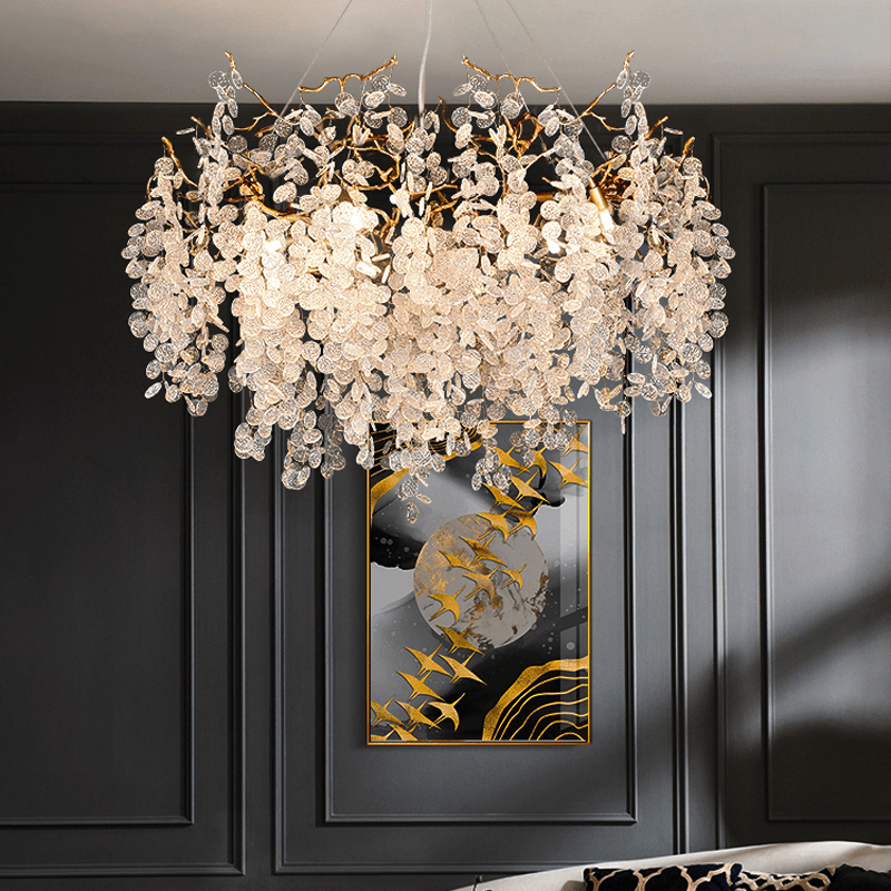 Thirza Tree Branch Crystal Chandelier - 23.62" diamcasivra