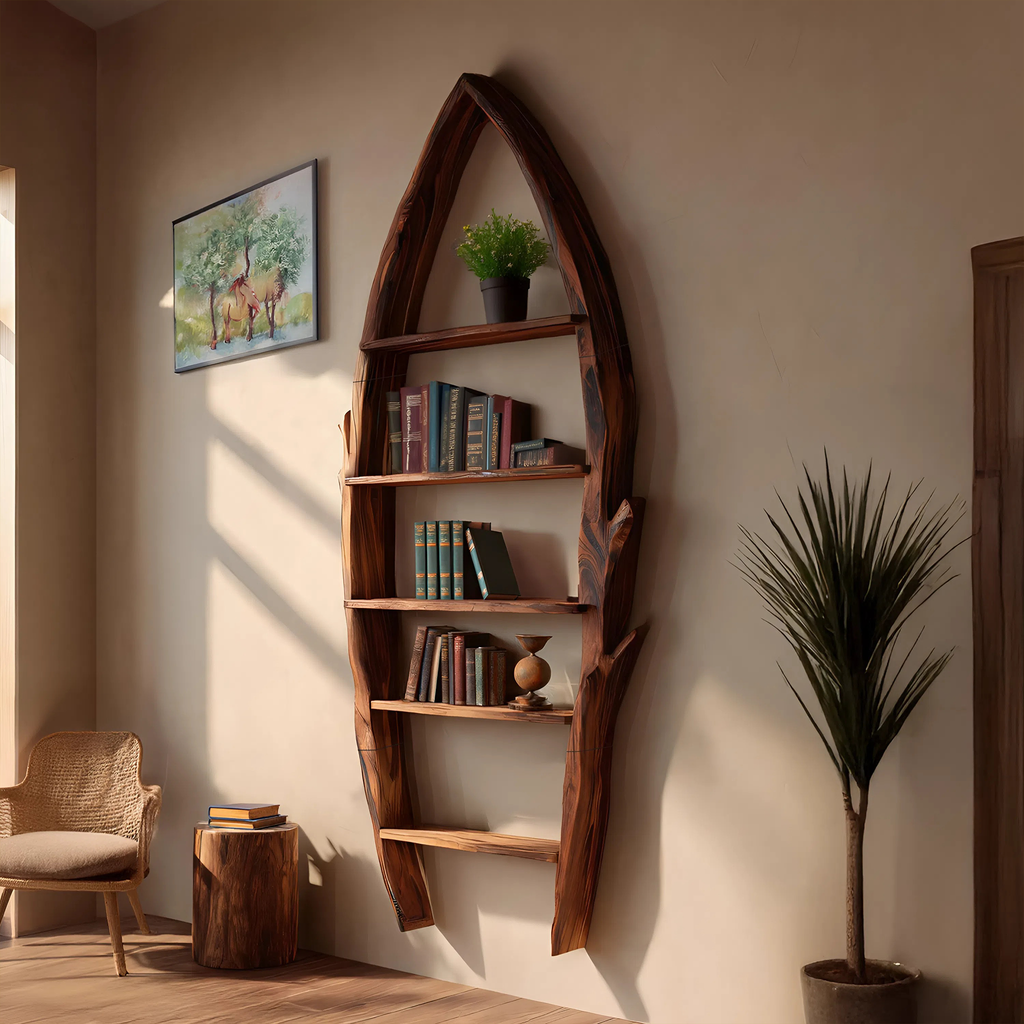 Farmhouse Solid Wood Wall Shelf For Entryway Design