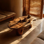 Modern Solid Wood Abstract Coffee Table For Furniture Decor
