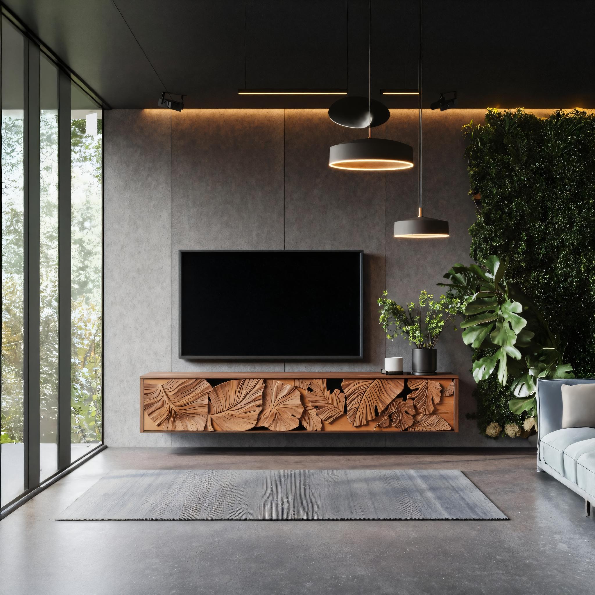 Rustic TV Cabinet For Farmhouse Living Room