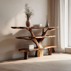 Farmhouse Solid Wood Console Table For Vintage Entryway Rustic Design