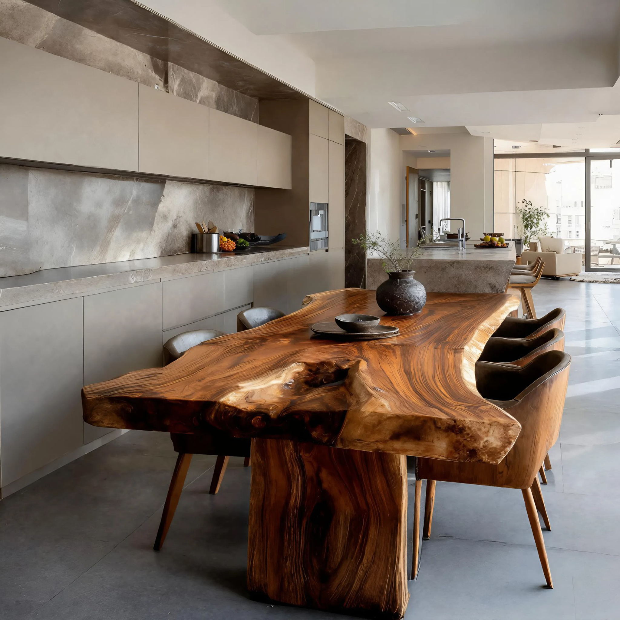 Modern Dining Table Perfect For Family Meals And Entertainment