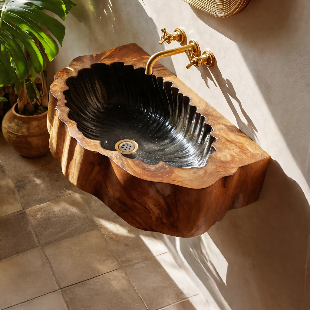 Farmhouse Solid Wood Vanity Sink For Cozy Bathroom Decor