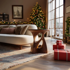 Sculptural Curved Side Table For Holiday Decoration