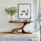 Rustic Solid Wood Console Table For Modern Entryway