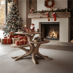Rustic Solid Wood End Table For Warm Living Room
