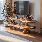 Farmhouse Solid Wood TV Console For Holiday Gift Furniture Design