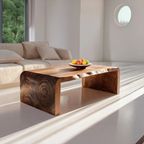 Modern Solid Wood Irregular Coffee Table For Living Room