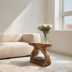 Minimalist Side Table With Storage Shelf For Living Room Decor