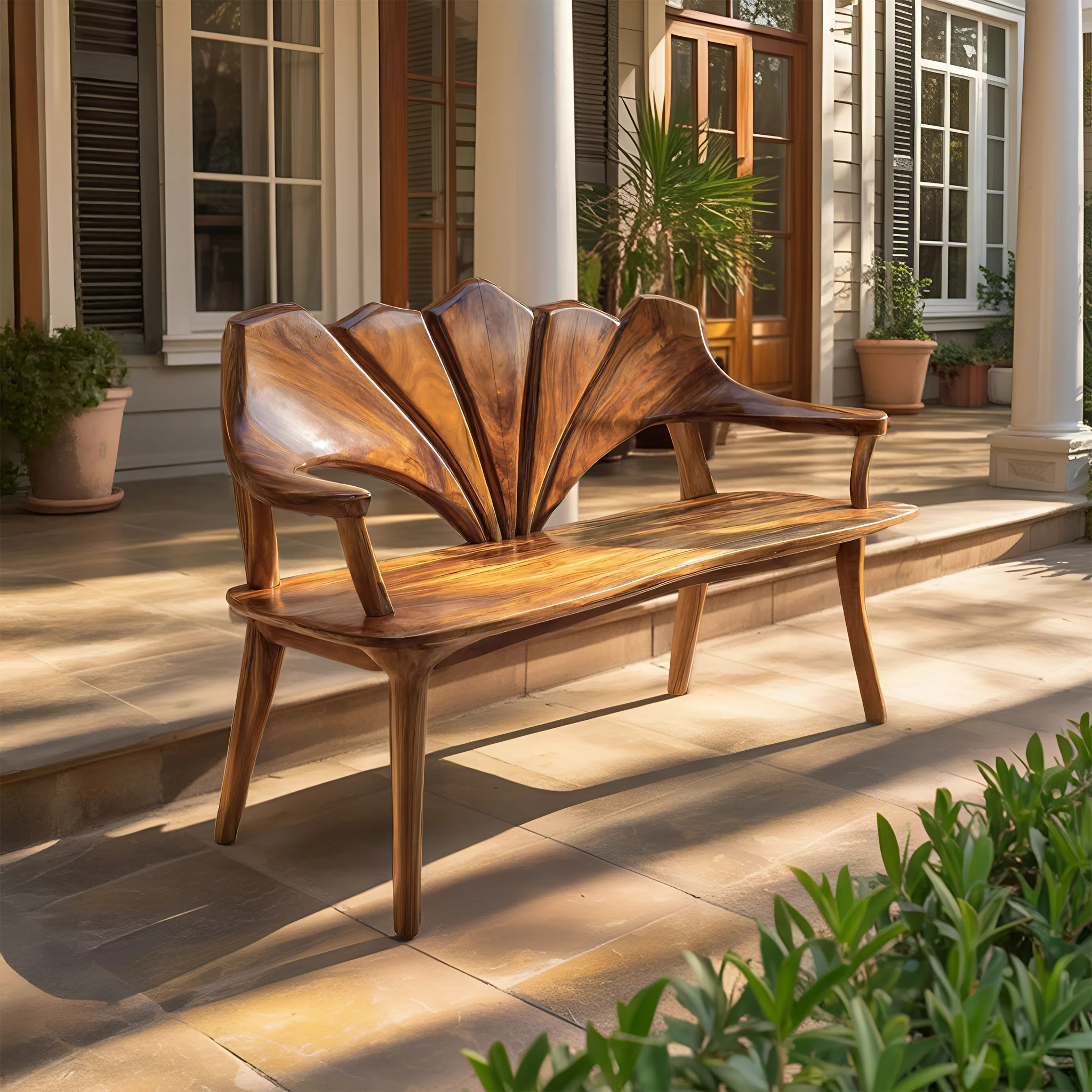 Solid Wood Live Edge Bench For Entryway And Living Area