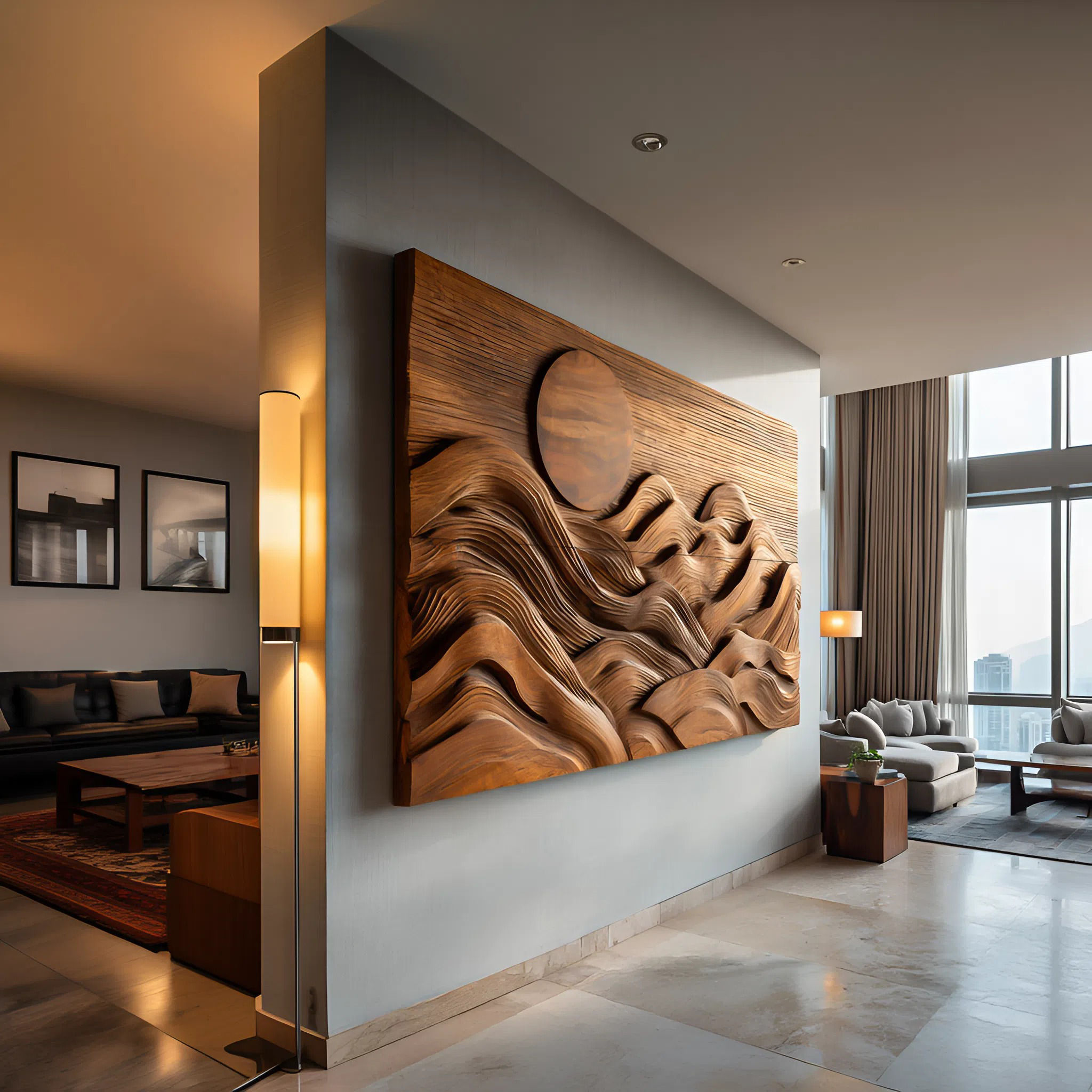 Rustic Mountain Sunrise Wall Decor For Home Interiors