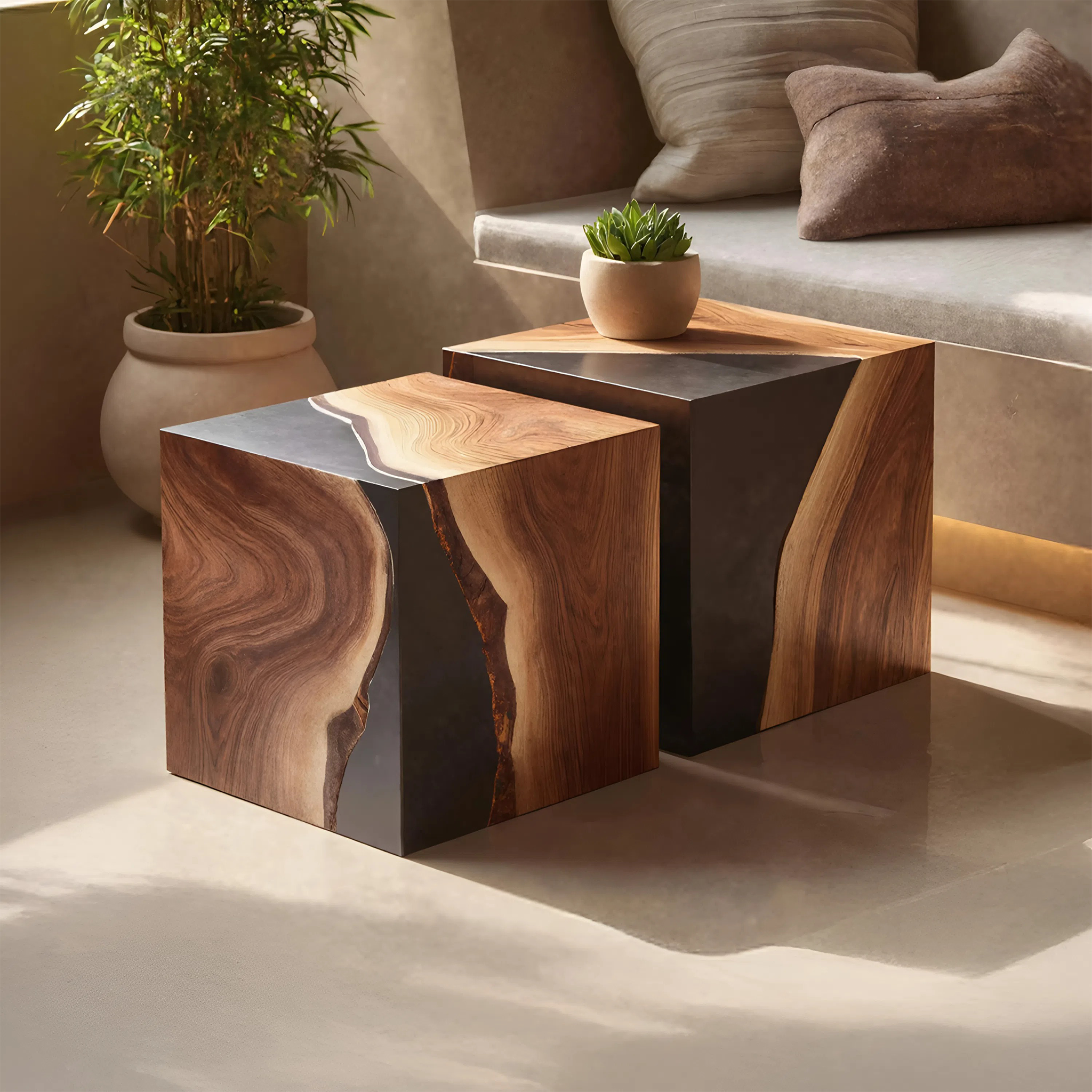 Farmhouse Low Coffee Table For Cozy Living Room Design