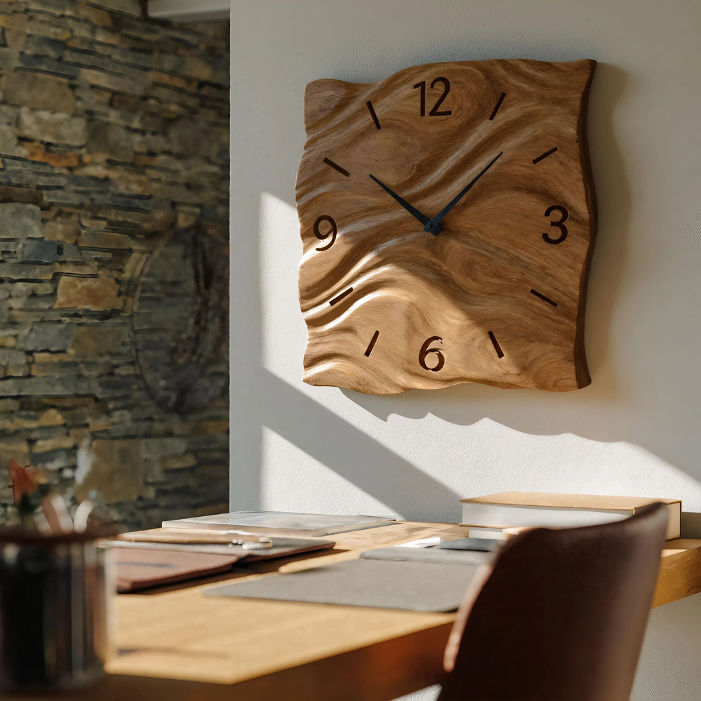 Contemporary Handcrafted Wall Clock For Living Room Interior