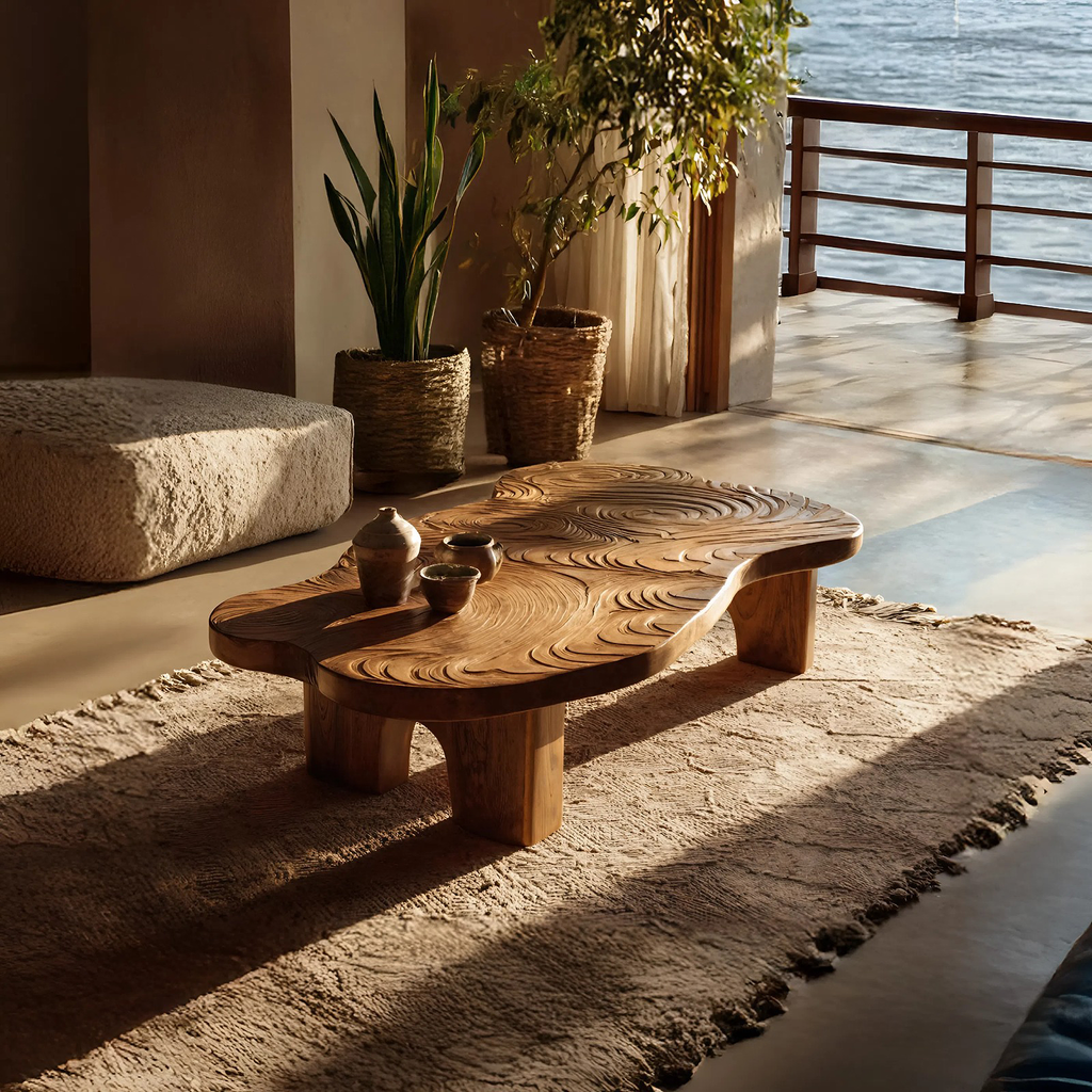 Handcrafted Abstract Coffee Table For Entryway Design