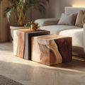 Mid Century Solid Wood Square Coffee Table For Bedroom Decor