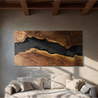 Modern Solid Wood Wall Sculpture For Bedroom Decor