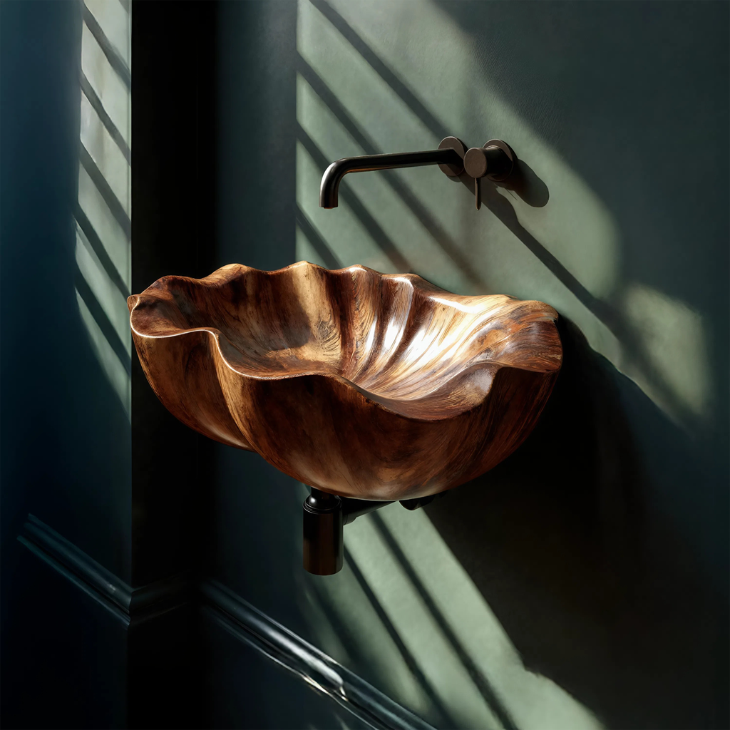 Modern Live Edge Wood Vanity Sink For Statement Bedroom Decor