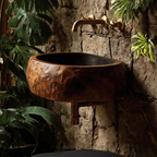 Handcrafted Solid Wood Vanity Sink For Bathroom Furniture Style Decor