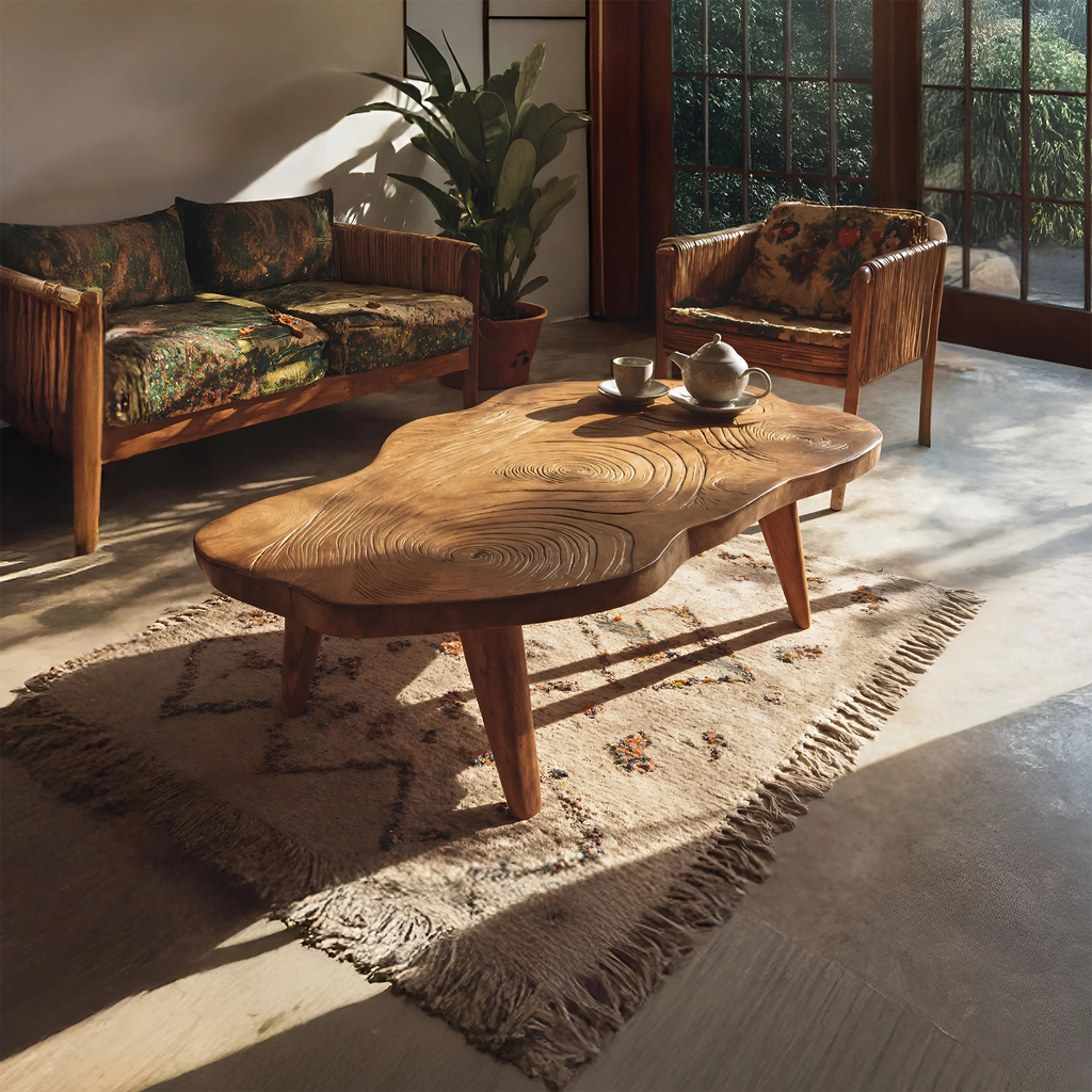 Handcrafted Irregular Wooden Table For Entryway Design
