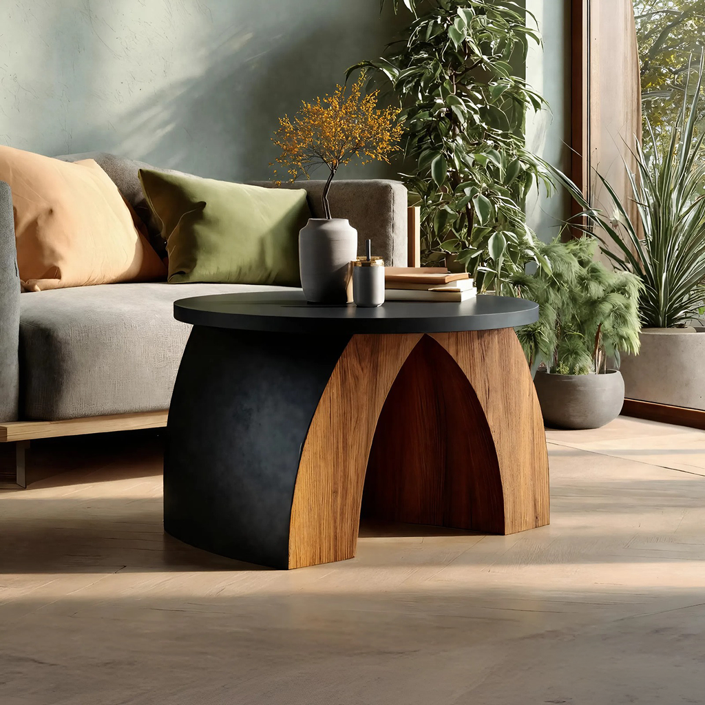 Farmhouse Wooden Side Table For Rustic Furniture Decor
