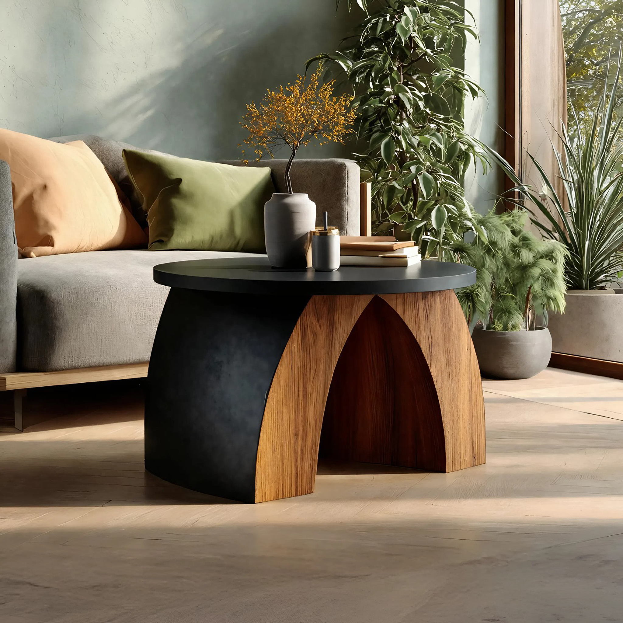 Farmhouse Wooden Side Table For Rustic Furniture Decor