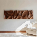 Minimalist Wall Art With 3D Carved For Living Room