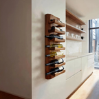 Modern Wall Wine Bottle Holder For Minimal Home Decor