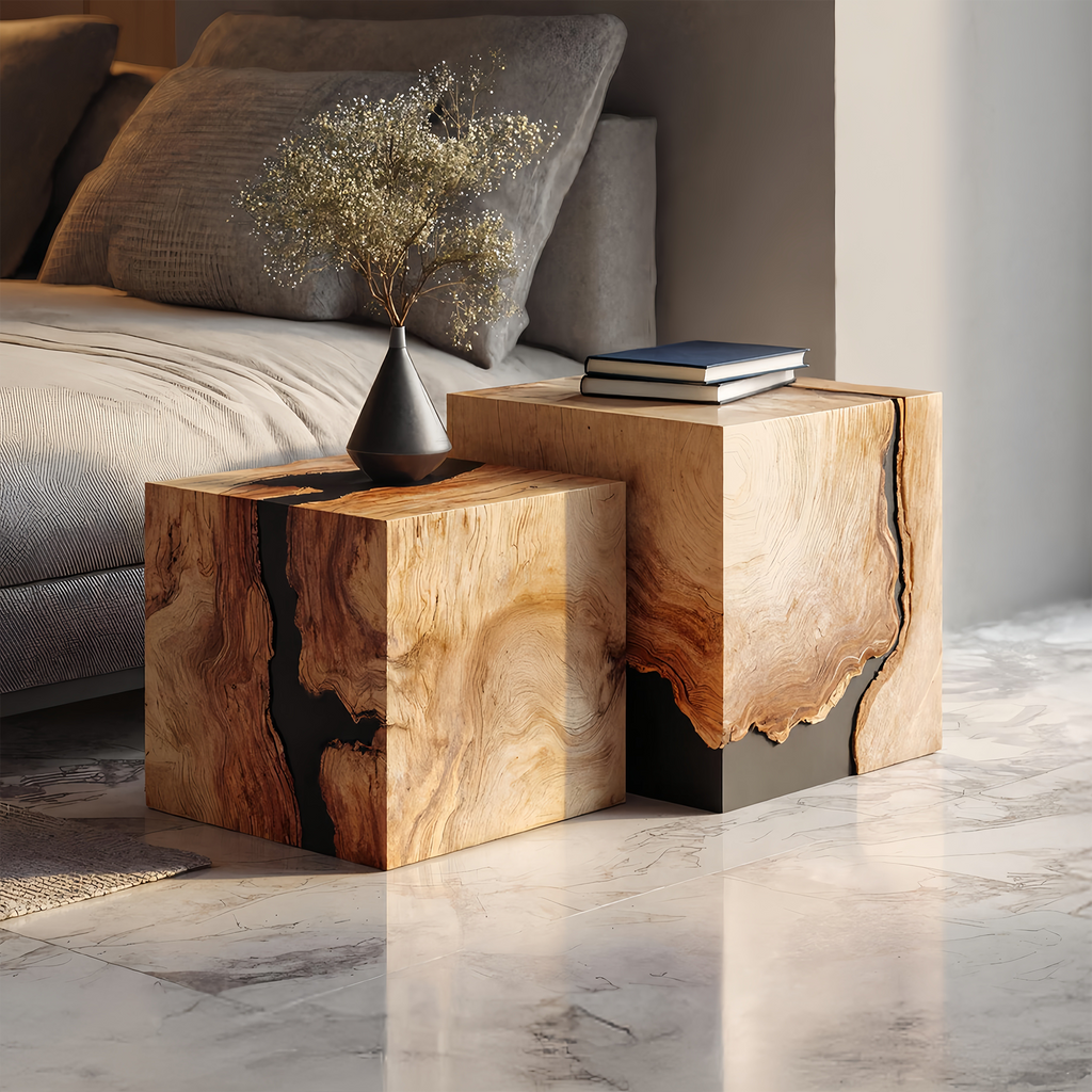 Mid Century Wooden Square Coffee Table For Minimalist Style