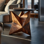 Handcrafted Wooden Side Table For Elegant Furniture Decor